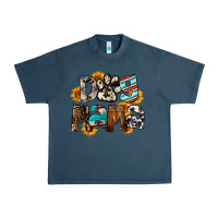 Midnight Navy Dog Mama Mother's Day Urban Heavy Tee - FaDigitalArtStudio