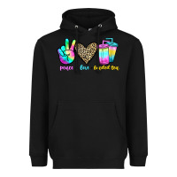 Black peace love loaded tea Heavyweight Hoodie - JahusDesignShop
