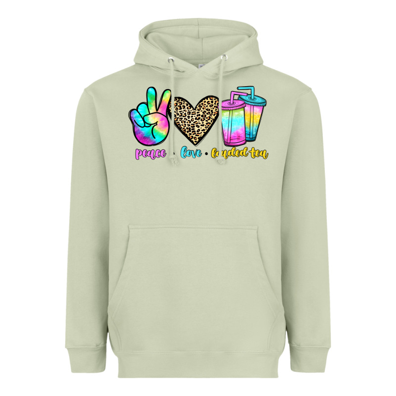 Peace Love Loaded Tea Heavyweight Hoodie by JahusDesignShop | Teevron