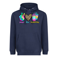 Navy peace love loaded tea Heavyweight Hoodie - JahusDesignShop