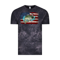Cloud Black American Flag Fish Vintage Tee - Jasminsmagicworld