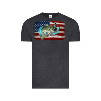 Vintage Black American Flag Fish Vintage Tee - Jasminsmagicworld