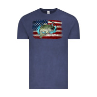 Vintage Denim American Flag Fish Vintage Tee - Jasminsmagicworld