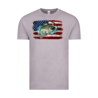 Vintage Zinc American Flag Fish Vintage Tee - Jasminsmagicworld