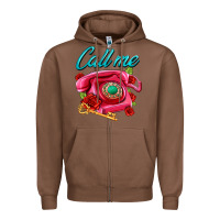 Chestnut call me roses and pink telephone Zipper Hoodie - AdoDesignShop