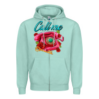 Seafoam call me roses and pink telephone Zipper Hoodie - AdoDesignShop
