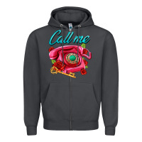 Smoke call me roses and pink telephone Zipper Hoodie - AdoDesignShop