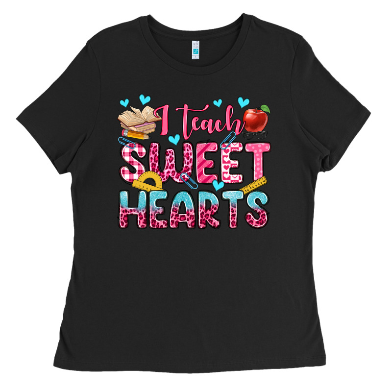 I Teach Sweet Hearts Olivia Ladies Tee by OliviaCreatesArt | Teevron