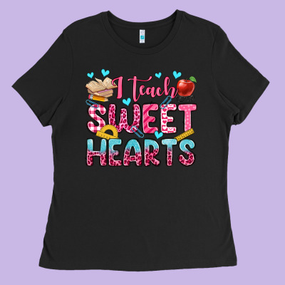 I Teach Sweet Hearts Olivia Ladies Tee Designed By Oliviacreatesart
