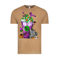 Vintage Camel Halloween Cold Drink Frappe With Tombstone Vintage Tee - FaDigitalArtStudio