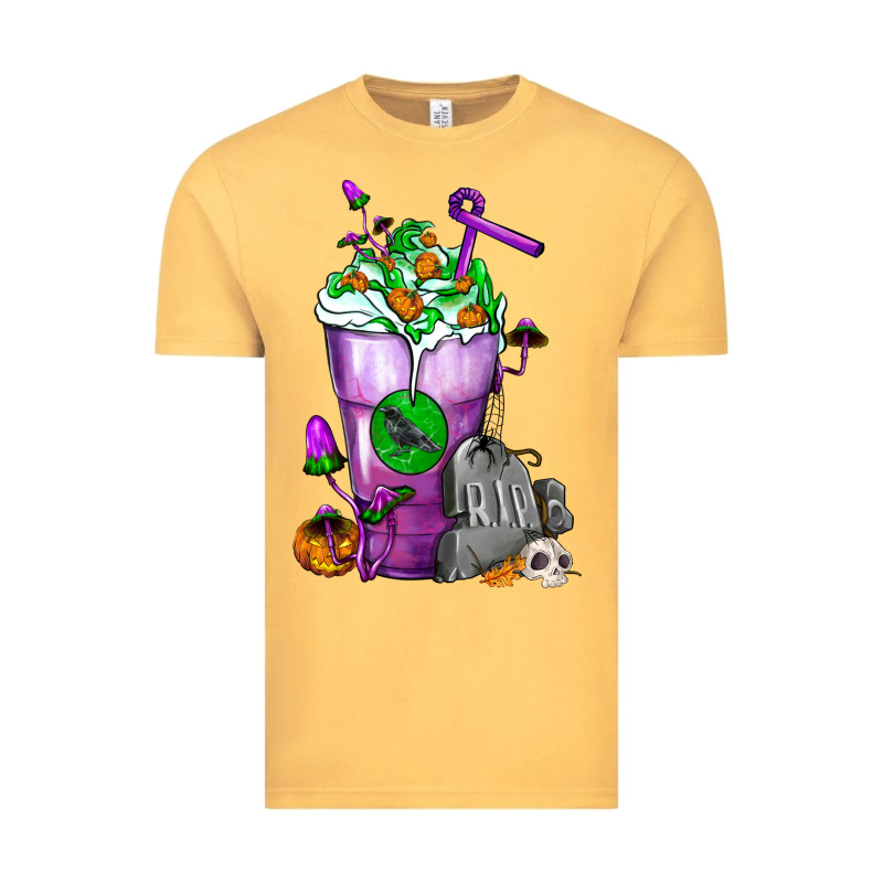 Halloween Cold Drink Frappe With Tombstone Vintage Tee by FaDigitalArtStudio | Teevron
