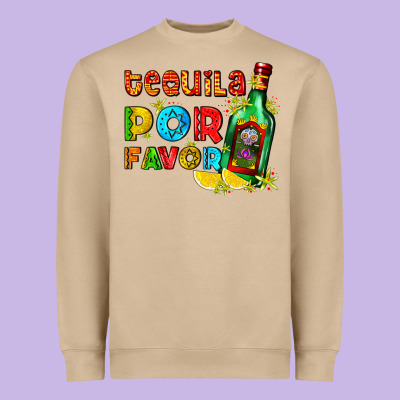 Tequila Porfavor Heavyweight Sweatshirt Designed By Adodesignshop