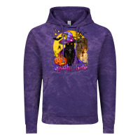 Cloud Purple spooky babe black witch cat Vintage Hoodie - BundleAndBundleShop