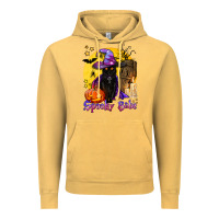 Vintage Mustard spooky babe black witch cat Vintage Hoodie - BundleAndBundleShop