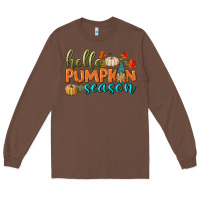 Chestnut hello pumpkin season Long Sleeve Tee - BundleAndBundleShop