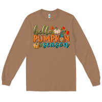 Toasted Coconut hello pumpkin season Long Sleeve Tee - BundleAndBundleShop