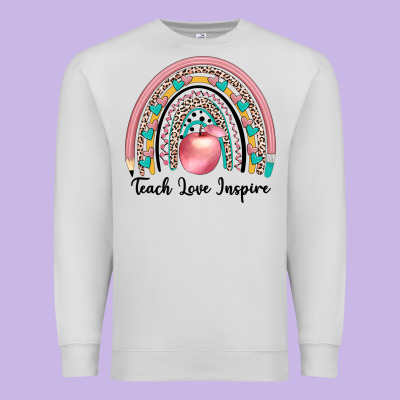 Teach Love Inspire Premium Sweatshirt Designed By Jahusdesignshop