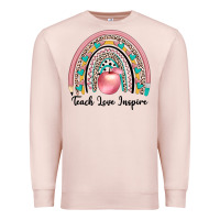 Pale Pink teach love inspire Premium Sweatshirt - JahusDesignShop