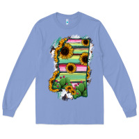 Mississippi Map Sunflower Cactus Serape Long Sleeve Tee | Teevron