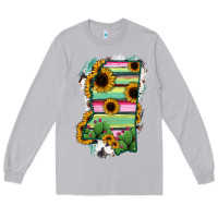 Moon Dust Mississippi Map Sunflower Cactus Serape Long Sleeve Tee - RanaPortraitStore