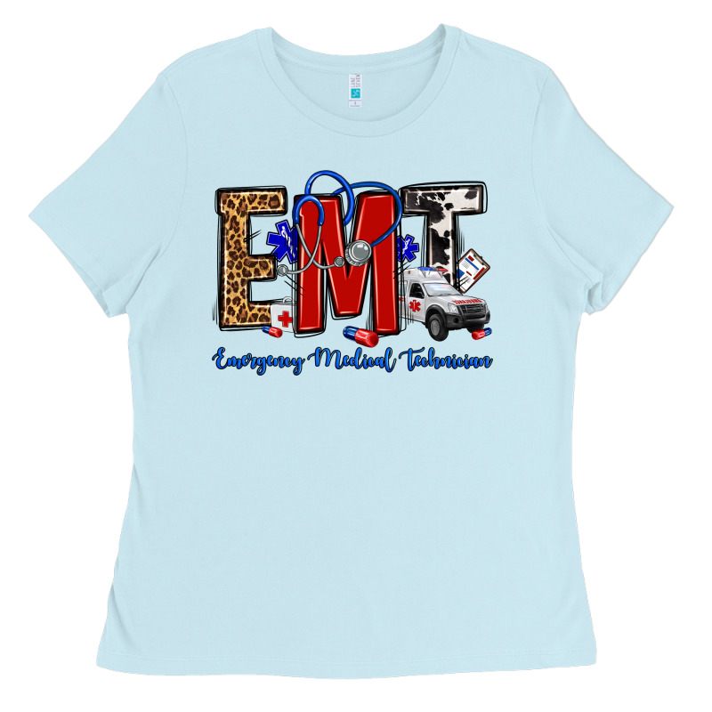 Emt Emergency Medical Technician Ladies Tee by OliviaCreatesArt | Teevron