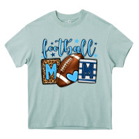 Arona Football mom blue team color Heavy Core Tee - HowdyJamesFarm