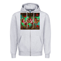 Heather Grey love  and leopard with keys Zipper Hoodie - AdoDesignShop