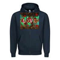 Navy love  and leopard with keys Zipper Hoodie - AdoDesignShop