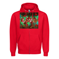 Red love  and leopard with keys Zipper Hoodie - AdoDesignShop