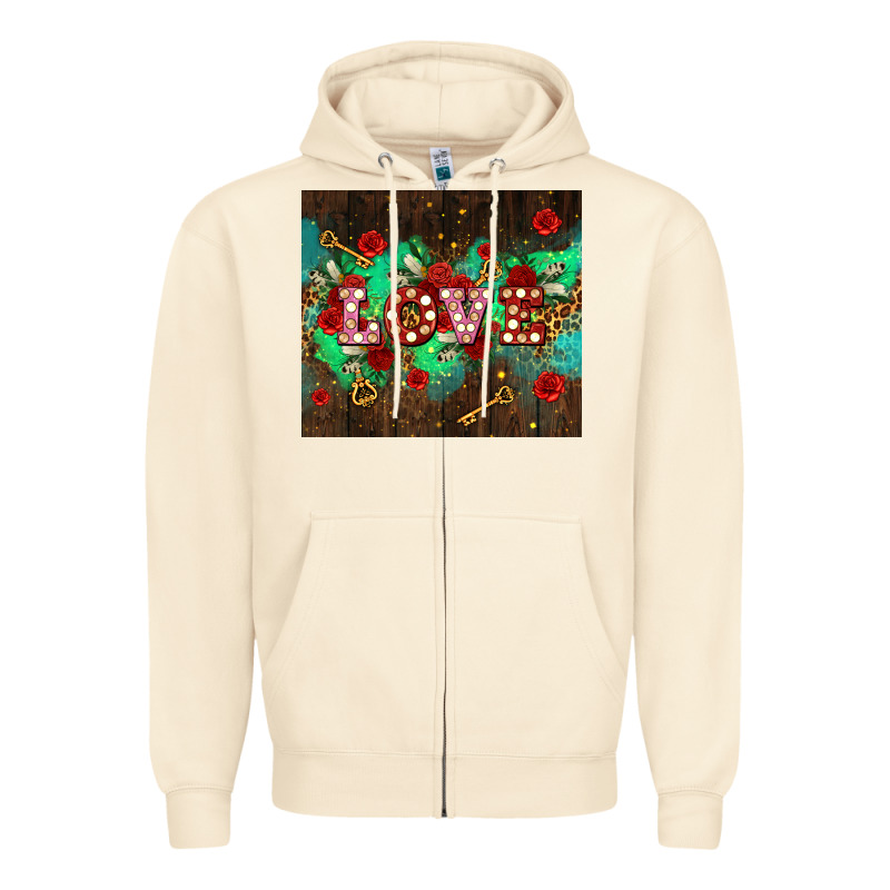 Love  And Leopard With Keys Zipper Hoodie by AdoDesignShop | Teevron