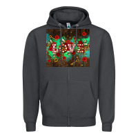Smoke love  and leopard with keys Zipper Hoodie - AdoDesignShop