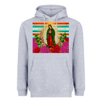 Heather Grey our lady of guadalupe cactus leopard Heavyweight Hoodie - JahusDesignShop
