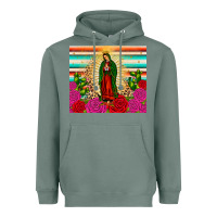 Our Lady Of Guadalupe Cactus Leopard Heavyweight Hoodie | Teevron