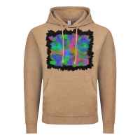 Vintage Coffee halloween neon leopard background Vintage Hoodie - BundleAndBundleShop