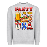 Heather Grey party in the usa Heavyweight Sweatshirt - AdoDesignShop