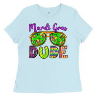 Baby Blue mardi gras dude olivia Ladies Tee - OliviaCreatesArt