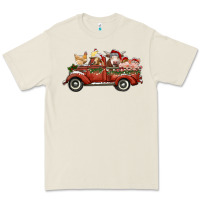 Christmas Truck With Farm Animals Premium Tee | Teevron