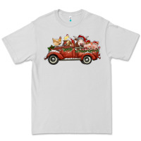 Dove Grey christmas truck with farm animals Premium Tee - RanaPortraitStore