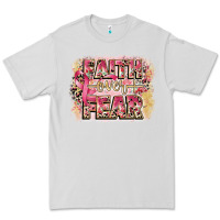 Dove Grey faith over fear breast cancer 12 inches 300 dpi Premium Tee - CowGirlArtShop