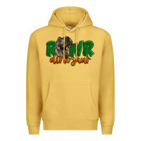 Antique Gold Rawr Dinosaur Premium Hoodie - LillyAllenDesigns