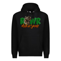 Black Rawr Dinosaur Premium Hoodie - LillyAllenDesigns