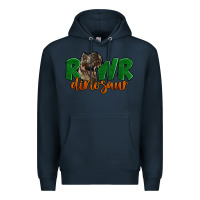 Navy Rawr Dinosaur Premium Hoodie - LillyAllenDesigns