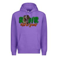 Purple Rawr Dinosaur Premium Hoodie - LillyAllenDesigns