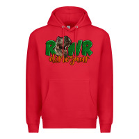 Red Rawr Dinosaur Premium Hoodie - LillyAllenDesigns