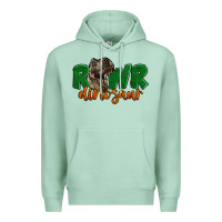 Seafoam Rawr Dinosaur Premium Hoodie - LillyAllenDesigns