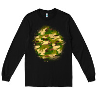 Black camouflage patch Long Sleeve Tee - BundleAndBundleShop