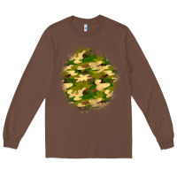 Chestnut camouflage patch Long Sleeve Tee - BundleAndBundleShop