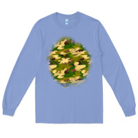 Colony Blue camouflage patch Long Sleeve Tee - BundleAndBundleShop