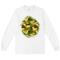 White camouflage patch Long Sleeve Tee - BundleAndBundleShop