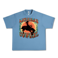 Pebble Blue American cowgirl 4th of july Urban Heavy Tee - FaDigitalArtStudio
